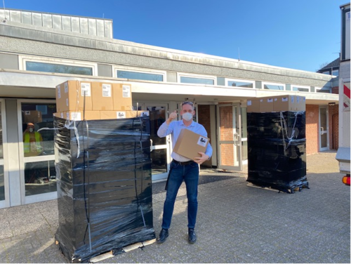 Lieferung der iPads; Foto: Stadt Olfen